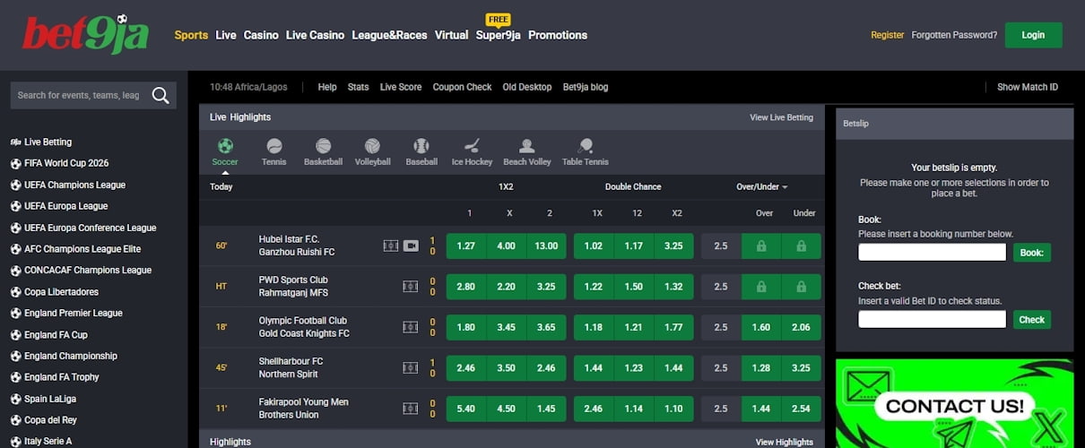 Bet9ja sports betting